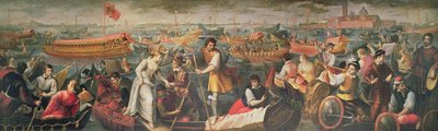The Disembarcation of Catarino Cornaro in Venice by Antonio Vassilacchi